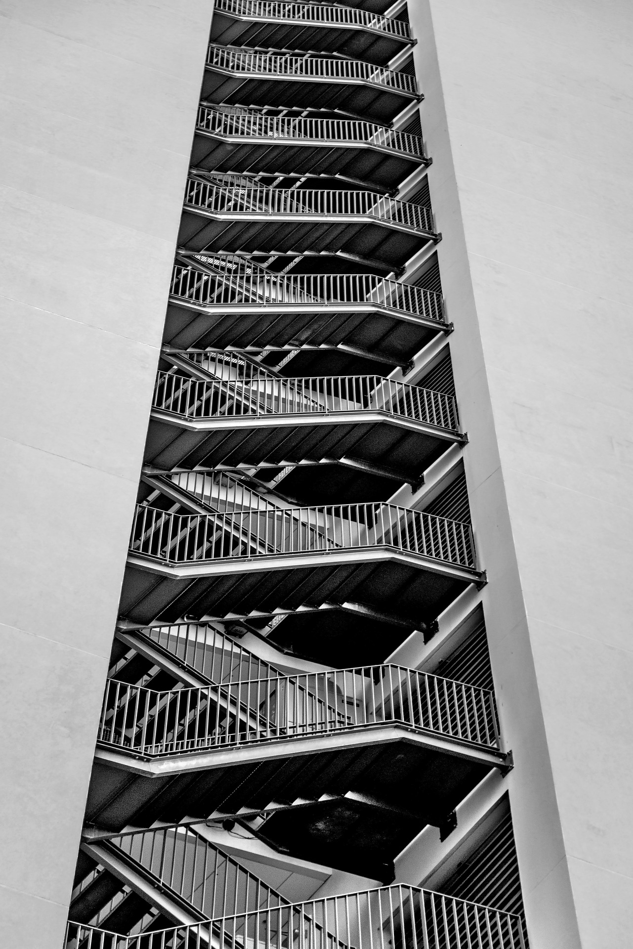 big staircase in metal